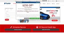 Desktop Screenshot of fowlertoyota.com